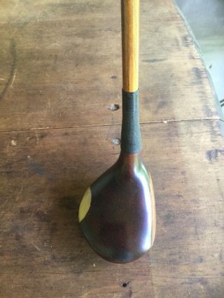 Antique Vintage Wright & Ditson Hickory Wood Shaft Golf Club 2