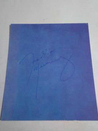 Freddie Mercury; Rare Signed (autographed) card,  from Rock in Rio 1985,  With 2
