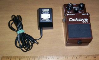 Vintage Boss Oc - 2 Octave Fx Bass Guitar Pedal & Oem Adapter Roland Japan