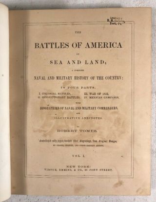 Battles Of America by Sea & Land Robert Tomes Antique Book American History 5