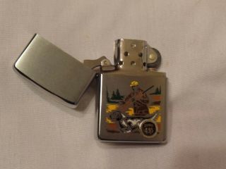 1979 Vintage Zippo Lighter - Sports Series - Hunter - Hunting With Dog Unfired