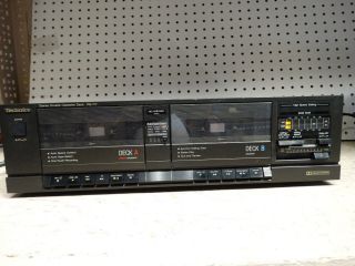 Vintage 1990s Technics Rs - T17 Stereo Double Cassette Deck Cro2 / Metal Playback