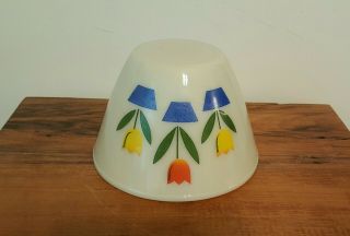 Vintage Fire King Tulip Splash Proof Mixing Bowls - Set of 4 Nesting Bowls - Retro 5