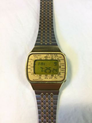 Rare Seiko Pan Am M158 - 5009 Recently Serviced Vintage Digital Watch