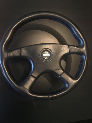 Rare Momo Ghibli 4 Spoke Steering Wheel With Stitching