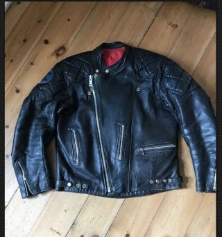 Isle Of Man Vintage Leather Motor Racing Bike Racing Jacket M/l