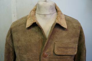 VINTAGE POLO BY RALPH LAUREN SUEDE LEATHER SHOOTING HUNTING JACKET SIZE L 2