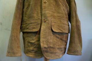 VINTAGE POLO BY RALPH LAUREN SUEDE LEATHER SHOOTING HUNTING JACKET SIZE L 3