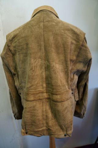 VINTAGE POLO BY RALPH LAUREN SUEDE LEATHER SHOOTING HUNTING JACKET SIZE L 6