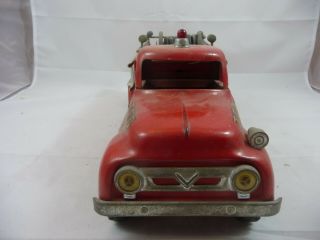 Vintage 1950 ' s Pressed Steel Tonka Pumper Fire Truck No.  5 made in USA 2