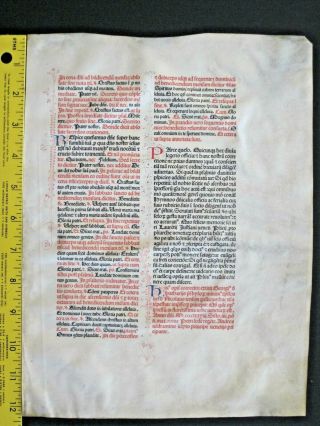 Extremely rare incunabula Breviary lf.  vellum,  Jenson,  1478,  handc.  deco initials 2 5
