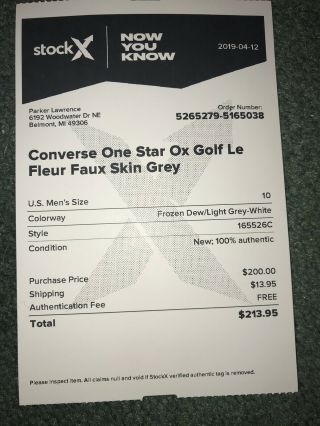 Converse Golf Le Fleur Faux Skin Light Grey Size: 10 LIMITED RARE 9