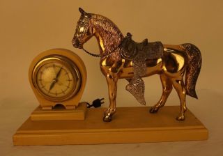 Vintage United Self Starting Electric Horse Clock