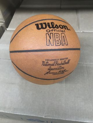 Wilson Vintage Nba Official Leather Game Ball Basketball O’brian Usa