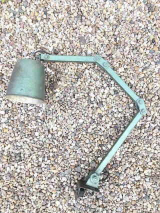 Vintage Memlite Industrial Machinist Wall Lamp Three Arm With Switch