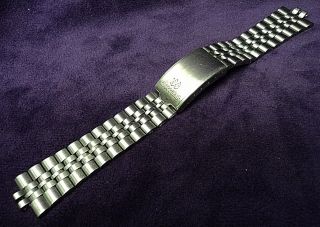 Vintage Seiko Sq 7mm End 20mm Wide 5 Row Stainless Watch Band Bracelet