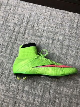 Nike Mercurial Superflys Iv Electric Green And Pink Soccer Cleats Size 8.  5 Rare 2