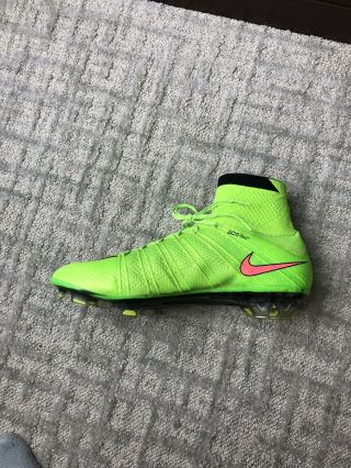 Nike Mercurial Superflys Iv Electric Green And Pink Soccer Cleats Size 8.  5 Rare 3