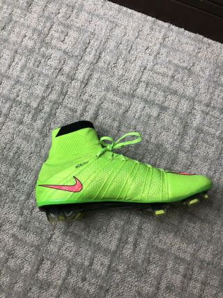 Nike Mercurial Superflys Iv Electric Green And Pink Soccer Cleats Size 8.  5 Rare 5