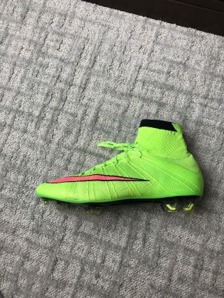 Nike Mercurial Superflys Iv Electric Green And Pink Soccer Cleats Size 8.  5 Rare 6