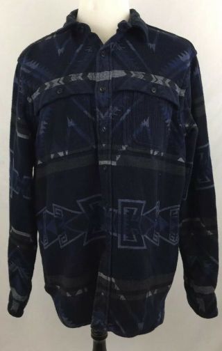 Vtg 90s Polo Ralph Lauren Aztec Navajo Blanket Heavy Flannel Shirt Mens 2XL RARE 2