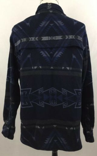 Vtg 90s Polo Ralph Lauren Aztec Navajo Blanket Heavy Flannel Shirt Mens 2XL RARE 3