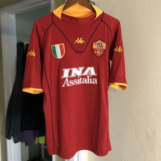 Rare Vintage 2000 - 2002 Roma Italy Totti Soccer Jersey Shirt 10 Medium Ina