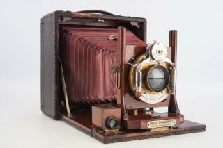 Antique Rochester Optical Company Cycle Poco No 5 4x5 Folding Camera V01