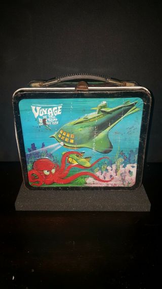 Vintage Voyage To The Bottom Of The Sea Metal Lunchbox Aladdin 1967 No Thermos