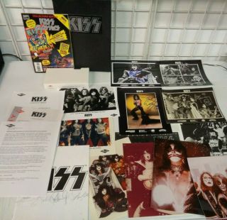 Vintage Modern Kiss Rock Band Memorabilia Fan Club Pictures Photos Aucoin