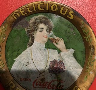 Rare 1906 Coca Cola Tip Tray Soda Sign 113 Years Old 2