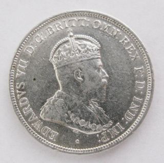 Australia 1910 Edward Vii One Florin Two Shilling Silver Coin Xf/au Rare;i025