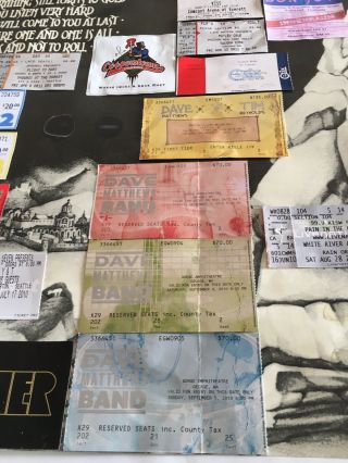 Vintage Rock Poster & Concert Tickets.  Rare Collage.  Led Zeppelin.  Kiss.  More. 4