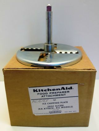 Vintage Kitchenaid Pelican Vi - Ice Chipping Disc,  Hobart 7 Inch Wheel - Rare