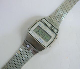 Rare Vintage Seiko Digital Quartz Alarm Chronograph Watch A158 - 5000 Japan -