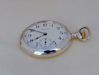 1901 Waltham 15 Jewels Pocket Watch In Sterling Silver Case - Size 16 - Runs