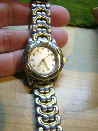Vintage - Bulova Ladies Marine Star Wrist Watch 2 Tone Band Runs N Looks Great