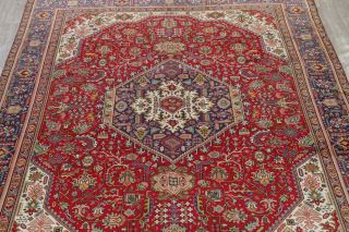 10 x 13 Traditional Floral Area Rugs Hand - Knotted Wool Dinning Room Carpet RED 3