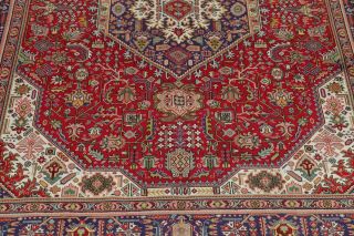 10 x 13 Traditional Floral Area Rugs Hand - Knotted Wool Dinning Room Carpet RED 5