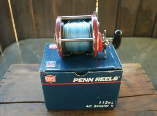 Vintage Penn Senator Ii 113hl 4/0 Big Game Reel High Speed Made In Usa W/ Box