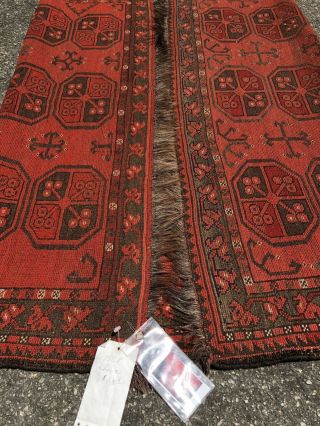 Auth: 20 ' s Antique Ersari Turkmen Powerful Iconic Tribal Beauty RED 5x6 NR 9