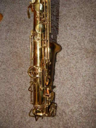 Vintage Carl Fischer York Saxophone - Scroll Stencil,  25426 Etched on Back 8
