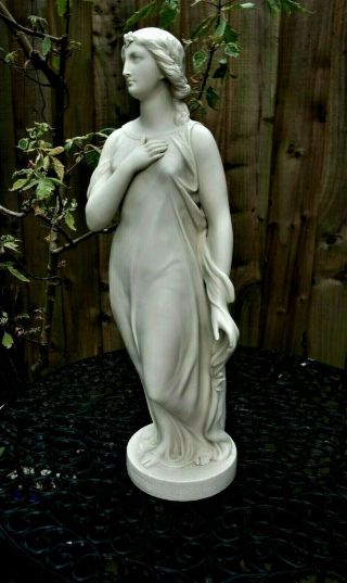 Antique 19thc Large Copeland Parian Female Figure Of " Beatrice " C1860 -