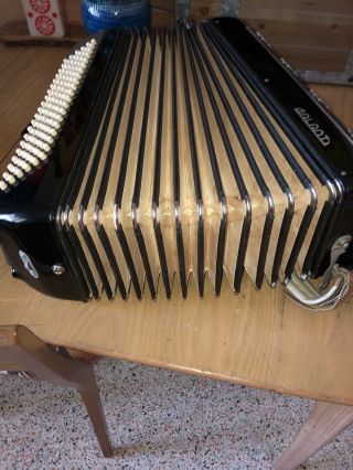Vintage Galanti Accordion 120 Button Made in Italy Velvet Lined Hard Case Exc 3
