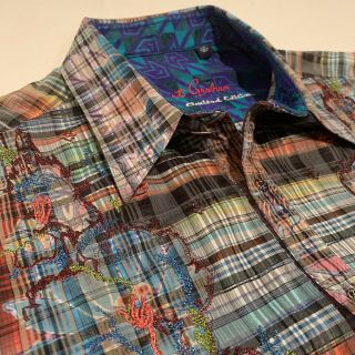 Robert Graham RARE Limited Edition Pattern Large Multicolor Embroidered 9