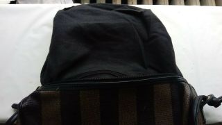 Vintage Fendi Made in Italy Coated Canvas Stripe Crossbody Handbag Bag 6