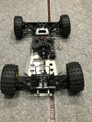 Kyosho TURBO BURNS Nitro Rc Vintage Rolling Chassis w/ Transmission & Some Elect 3