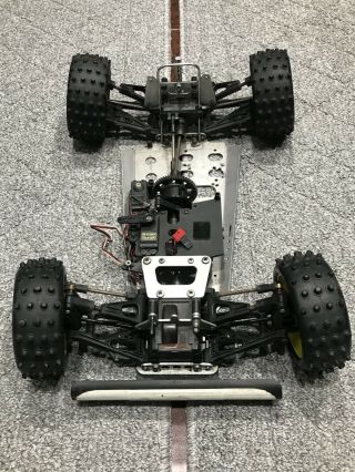 Kyosho TURBO BURNS Nitro Rc Vintage Rolling Chassis w/ Transmission & Some Elect 4