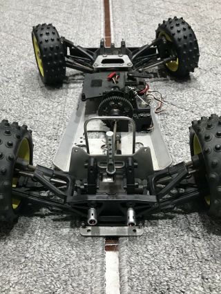 Kyosho TURBO BURNS Nitro Rc Vintage Rolling Chassis w/ Transmission & Some Elect 8