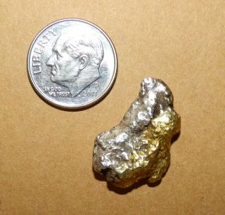7.  41 Grams Silver Gold Electrum Nugget From Alaska Very Rare Specimen